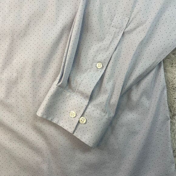 Michael Kors Slim Fit Travel Stretch Dress Shirt Mens Size 19 36/37 Grey - Picture 5 of 11